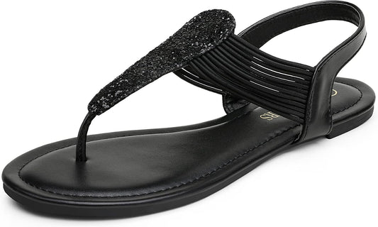 DREAM PAIRS Women's Flat Ankle Strap Sandals