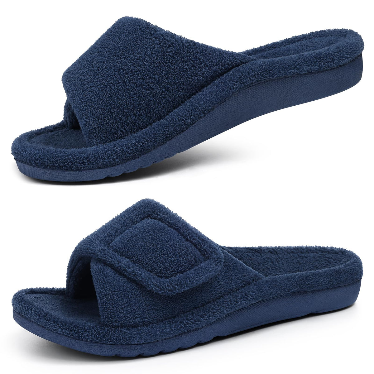 shevalues Orthopedic Slippers for Women with Arch Support Adjustable Open Toe House Shoes for Plantar Fasciitis
