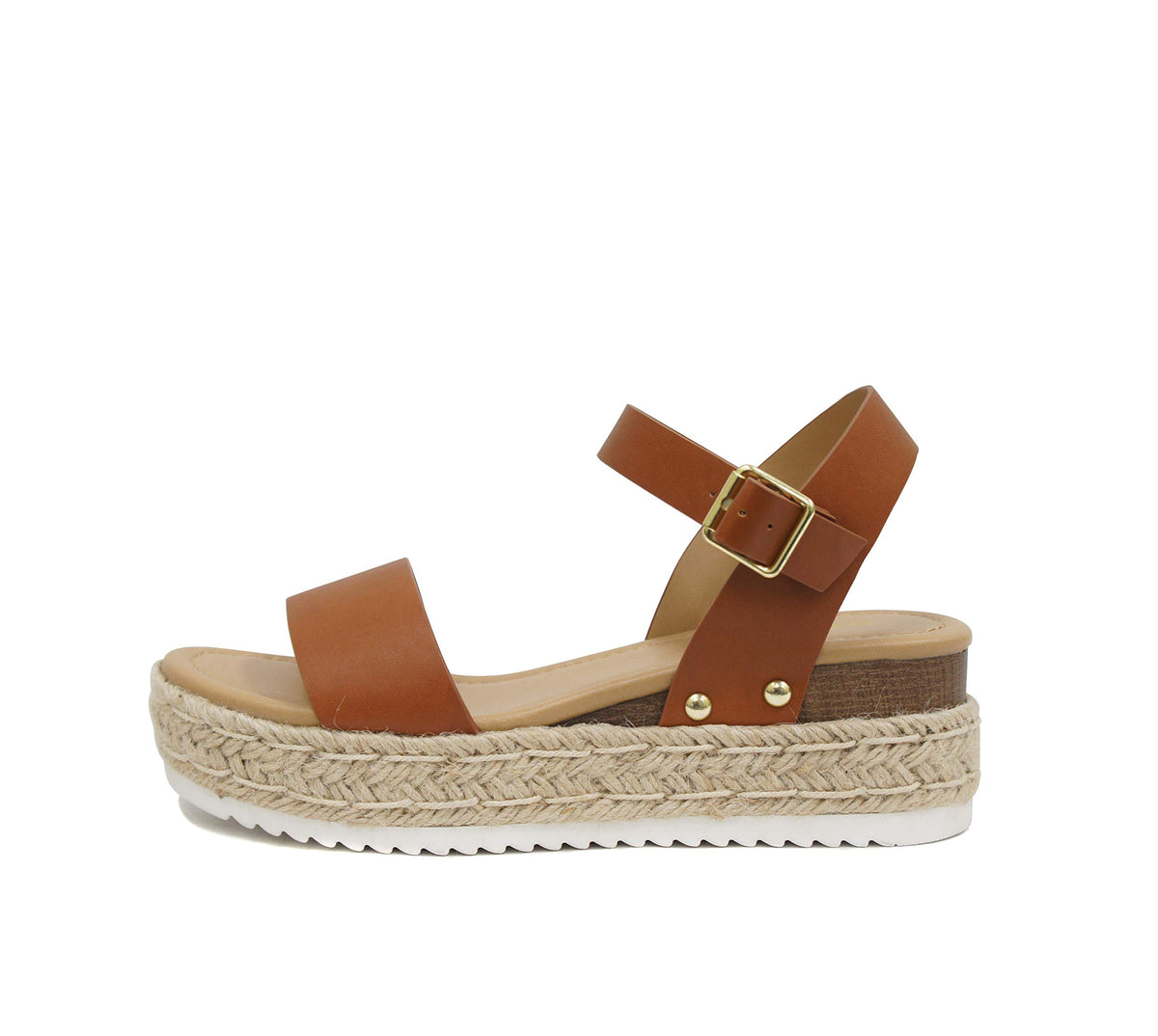 Soda CLIP ~ Women Open Toe Ankle Strap Platform Espadrille Sandal