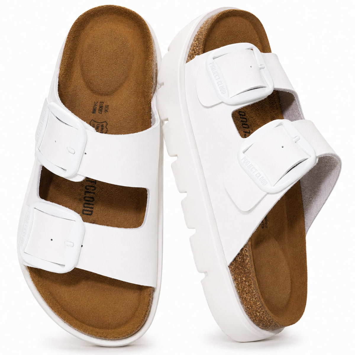 Project Cloud 100% Genuine Leather Platform Sandals Women (Greecechunky)