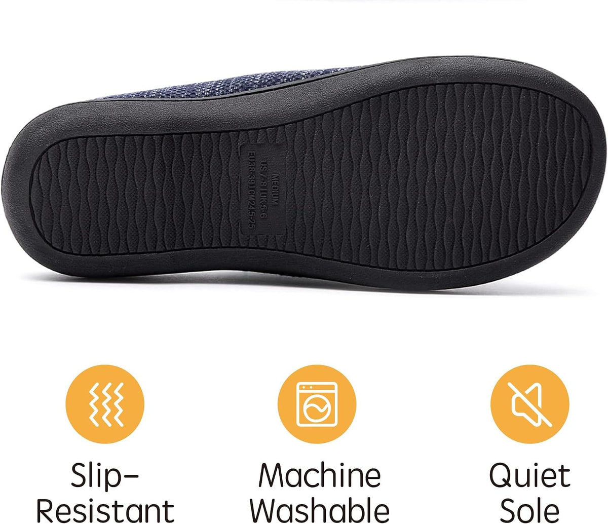 RockDove Womens Birdseye Knit Memory Foam Slippers