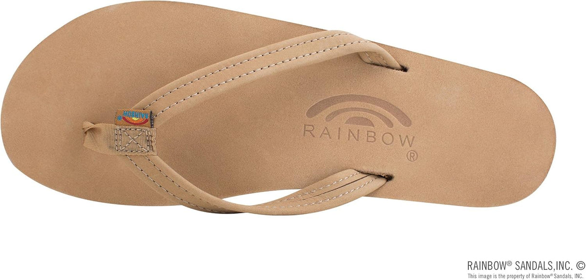 Rainbow Sandals Women's Double Layer, Narrow Strap, Leather Sandals w/Arch
