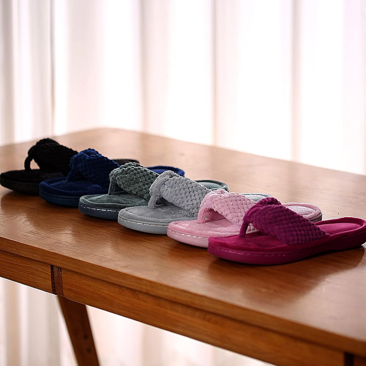 Parlovable Women's Memory Foam Flip Flop Slippers