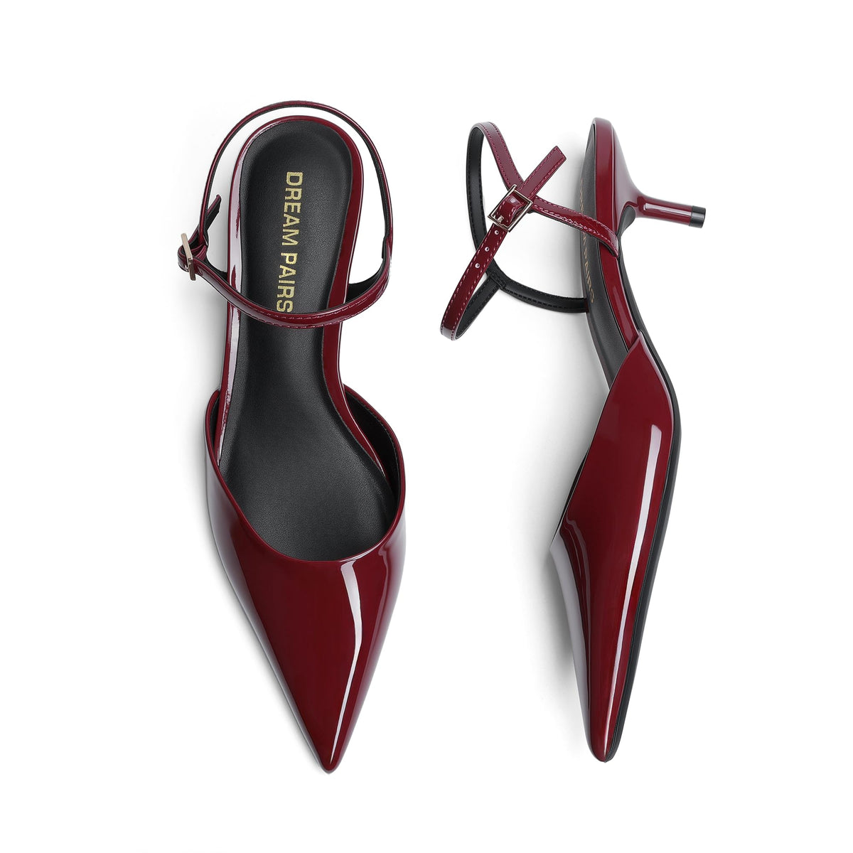 DREAM PAIRS Kitten Heels for Women Closed Toe Pumps