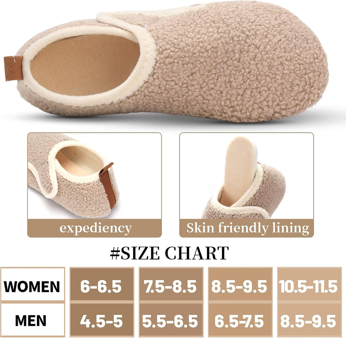 Ibeauti Women Mens House Slippers Barefoot House Shoes Non Slip