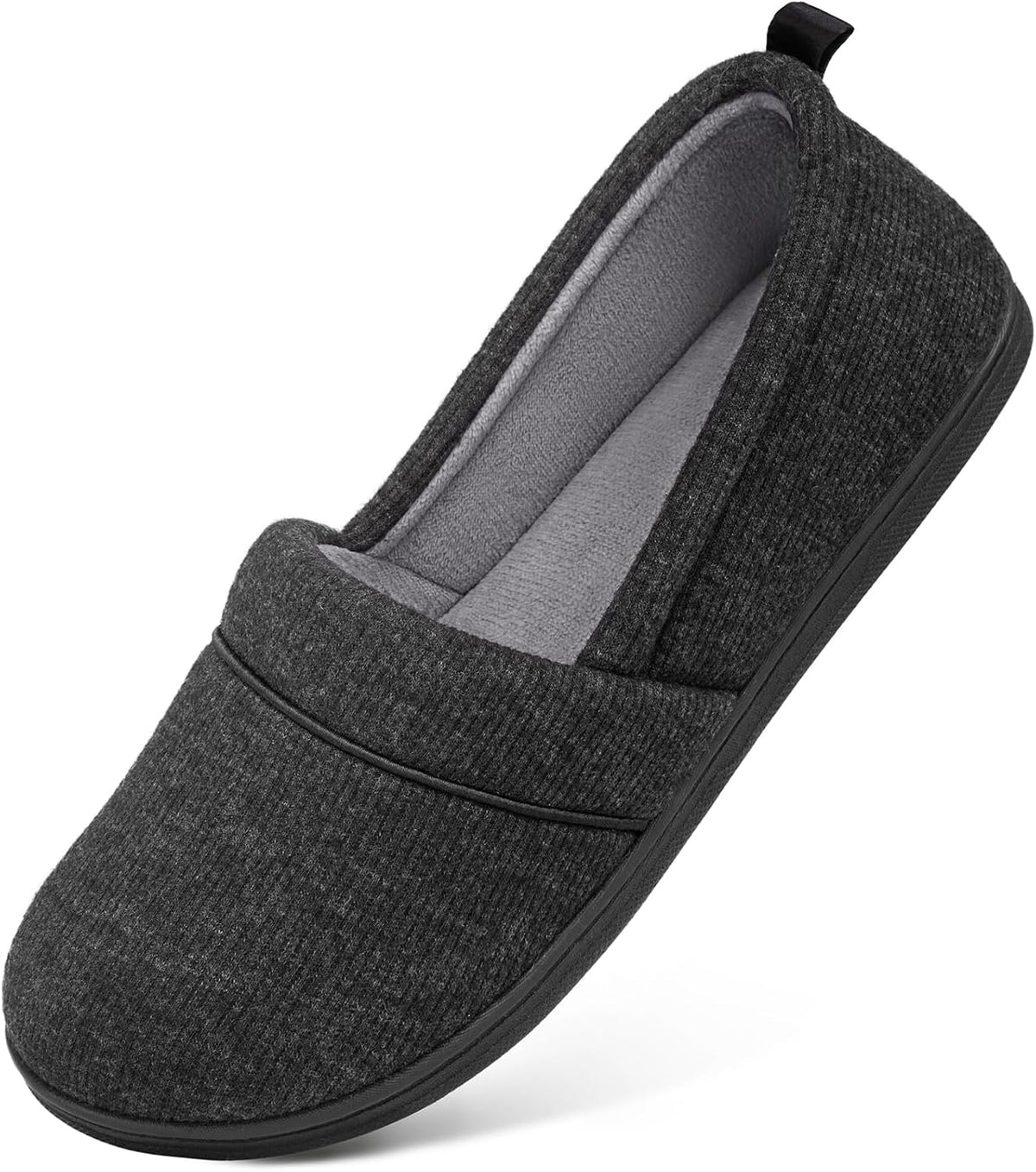 HomeTop Women's Comfy Loafer Slippers Memory Foam Non-slip House Shoes