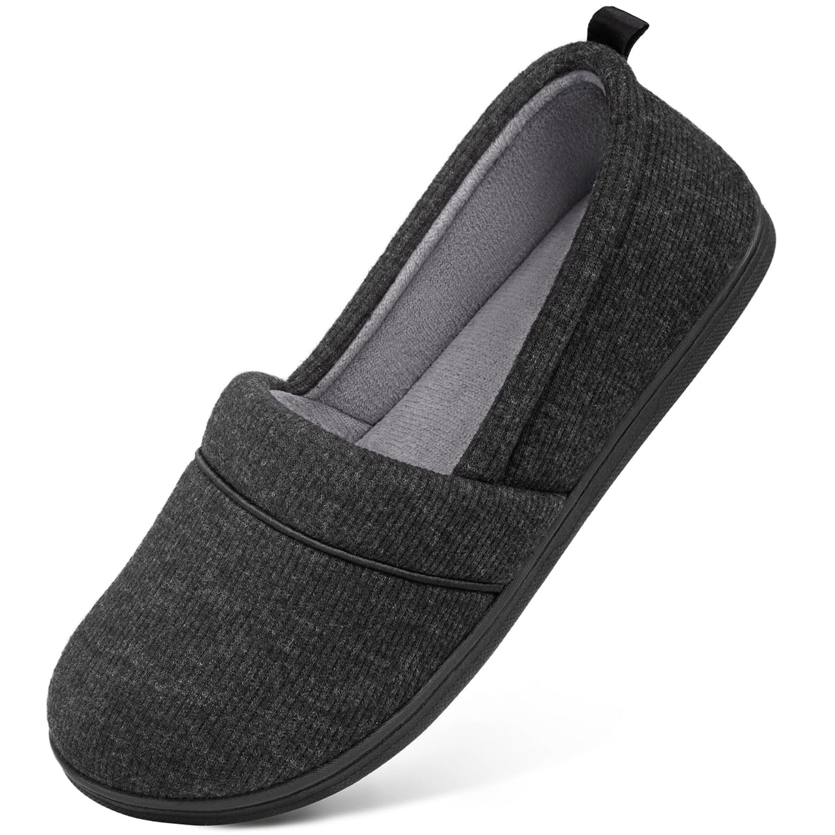 HomeTop Women's Comfy Loafer Slippers Memory Foam Non-slip House Shoes
