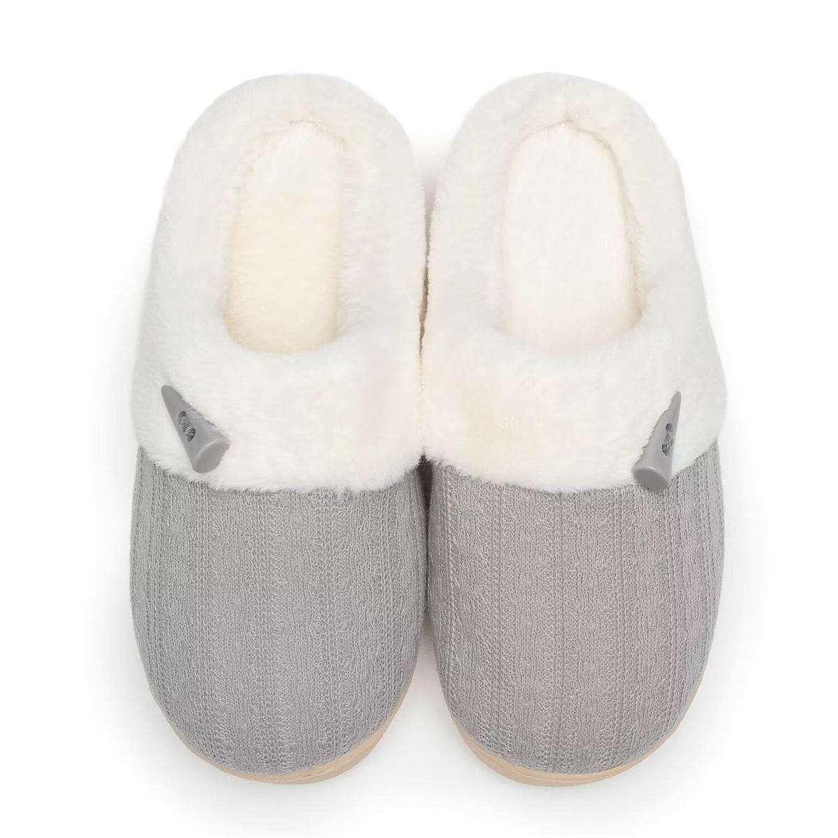NineCiFun Women's Slip on Fuzzy Slippers Memory Foam House Slippers Outdoor Indoor Warm Plush Bedroom Shoes Scuff with Faux Fur Lining