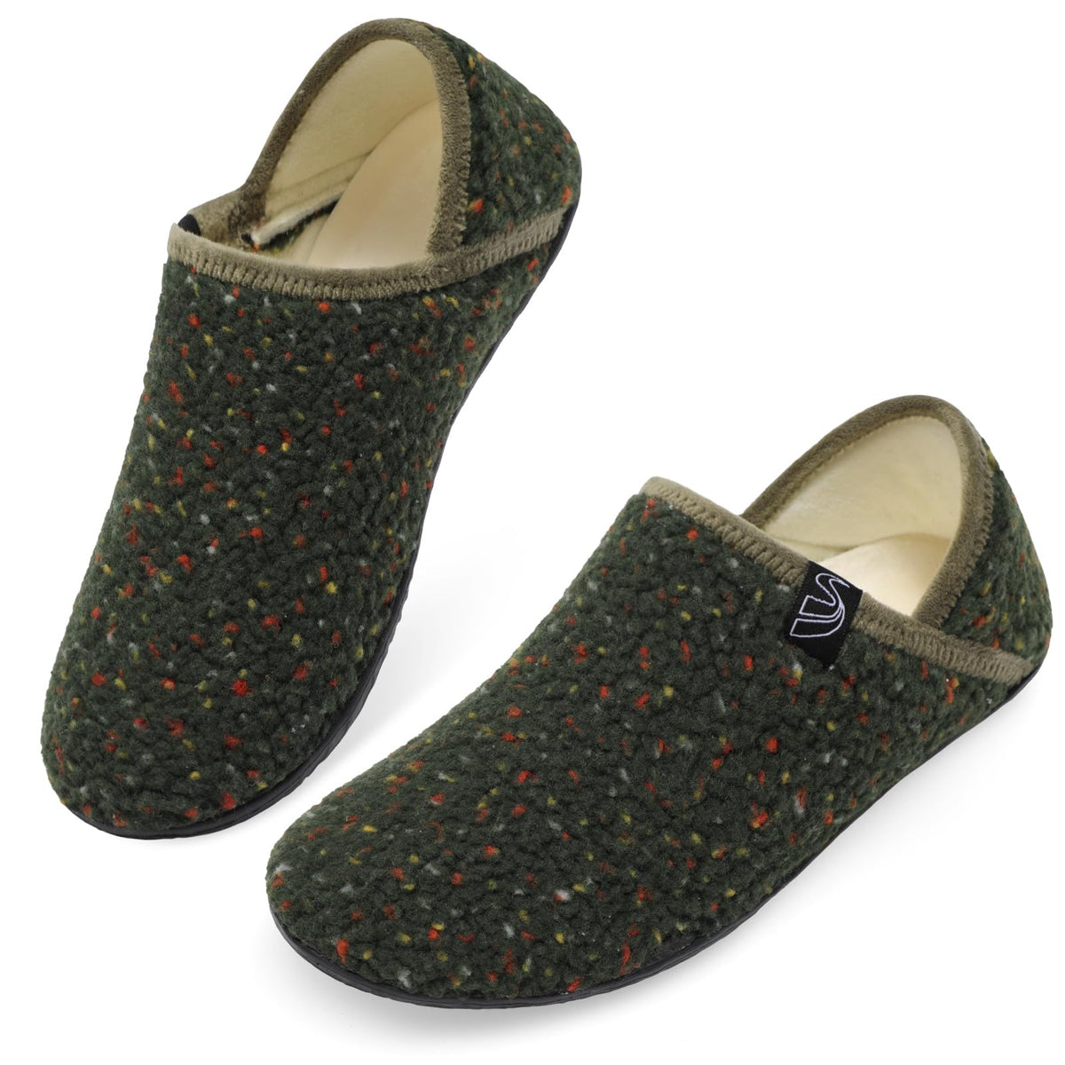 Spesoul Fuzzy House Slippers for Women Men Indoor Closed Back Lightweight Cozy Faux Furry Lining Barefoot House Shoes Slipper Socks for Bedroom Home Office Yoga Outdoor Walking Shoes
