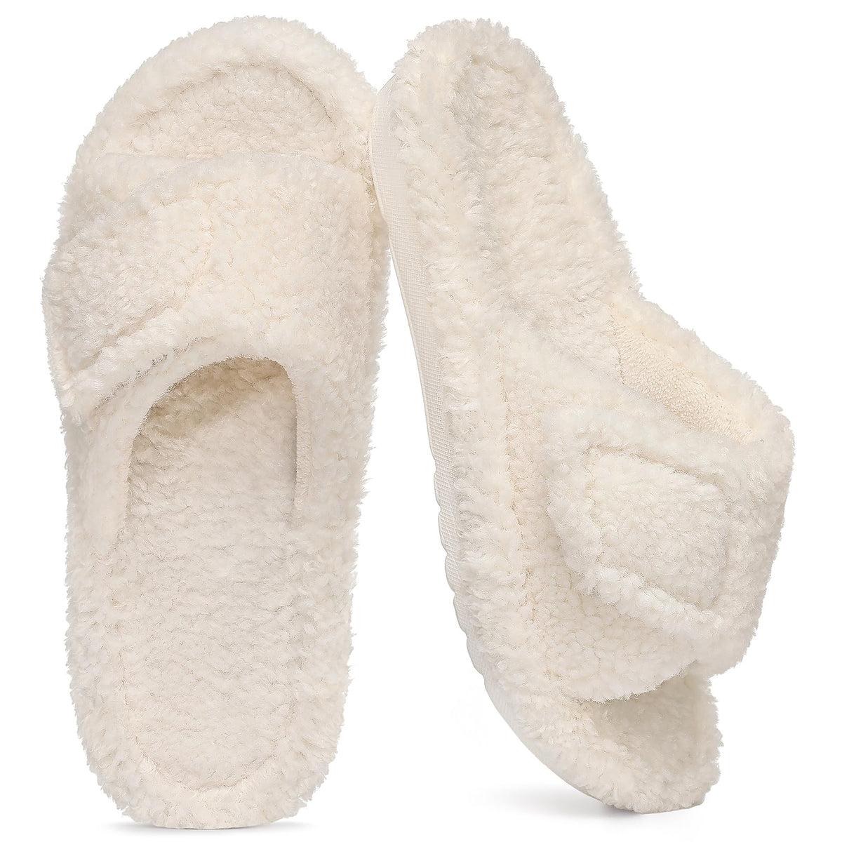 shevalues Orthopedic Slippers for Women with Arch Support Adjustable Open Toe House Shoes for Plantar Fasciitis