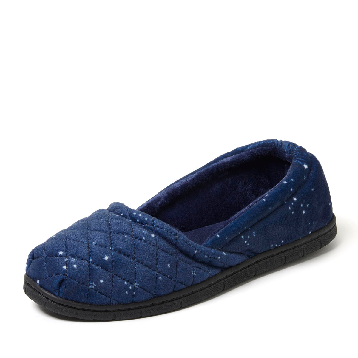 Dearfoams Women's Microfiber Velour A-Line Flat