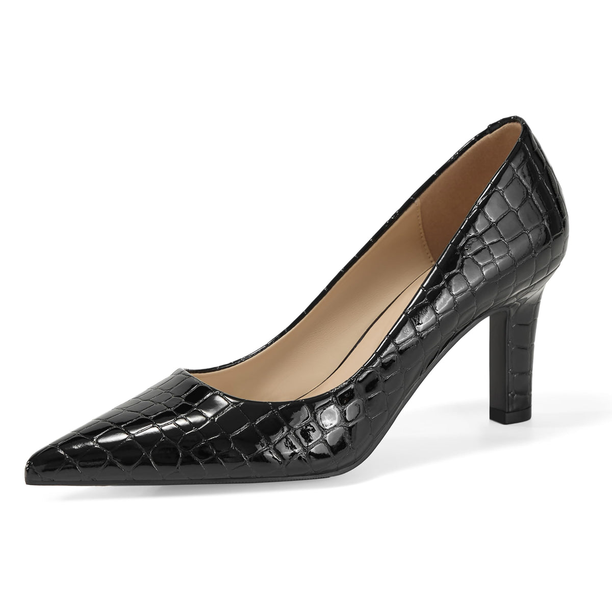 Womens High Heels Closed Pointed Toe Pumps Slip on Dress Shoes