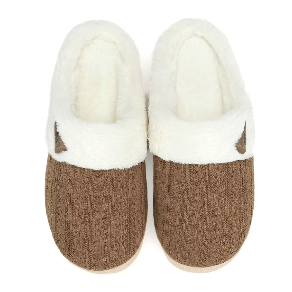 NineCiFun Women's Slip on Fuzzy Slippers Memory Foam House Slippers Outdoor Indoor Warm Plush Bedroom Shoes Scuff with Faux Fur Lining