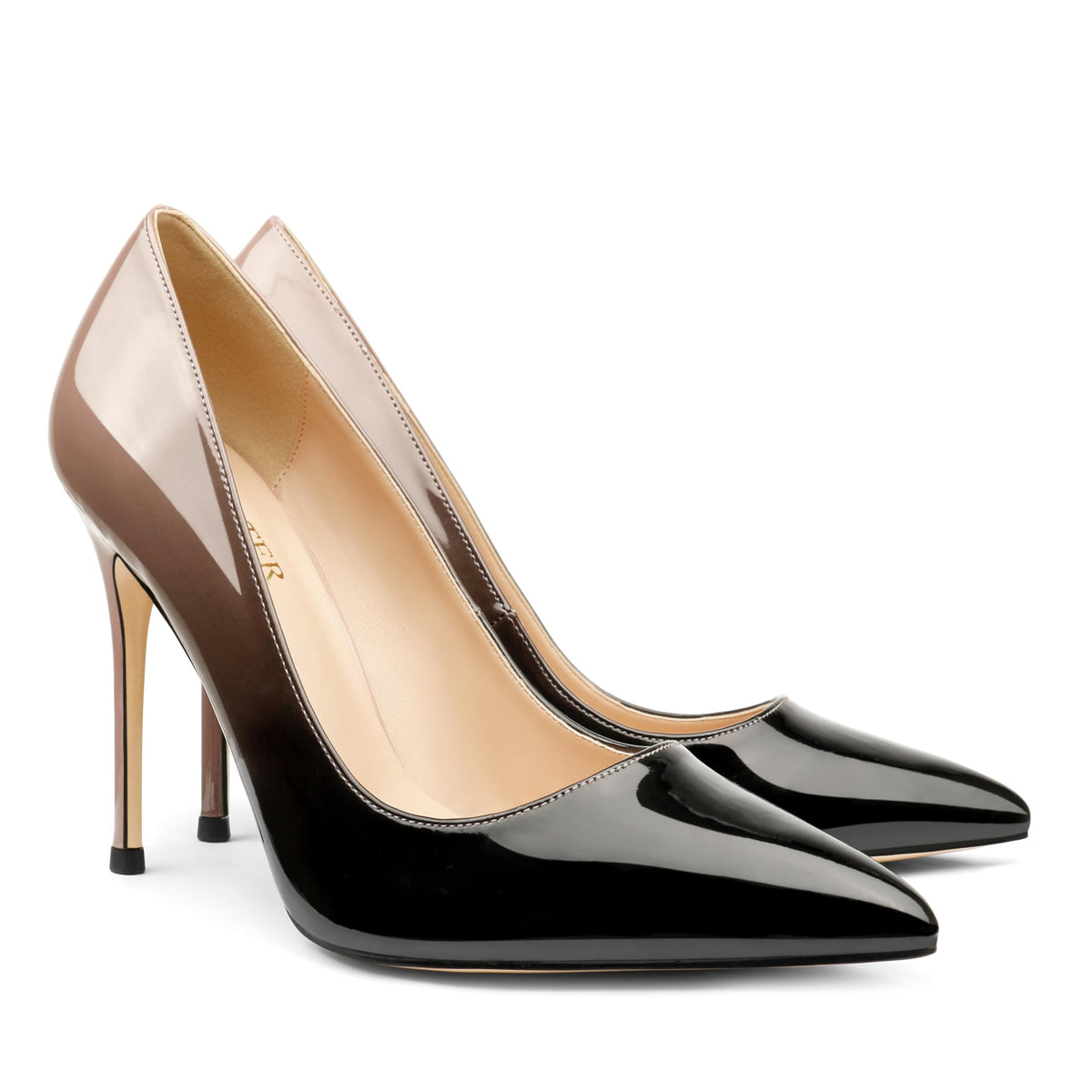 COLETER Women's 4 Inch Pumps Pointed Toe Dress Shoes Slip On Stiletto Pumps