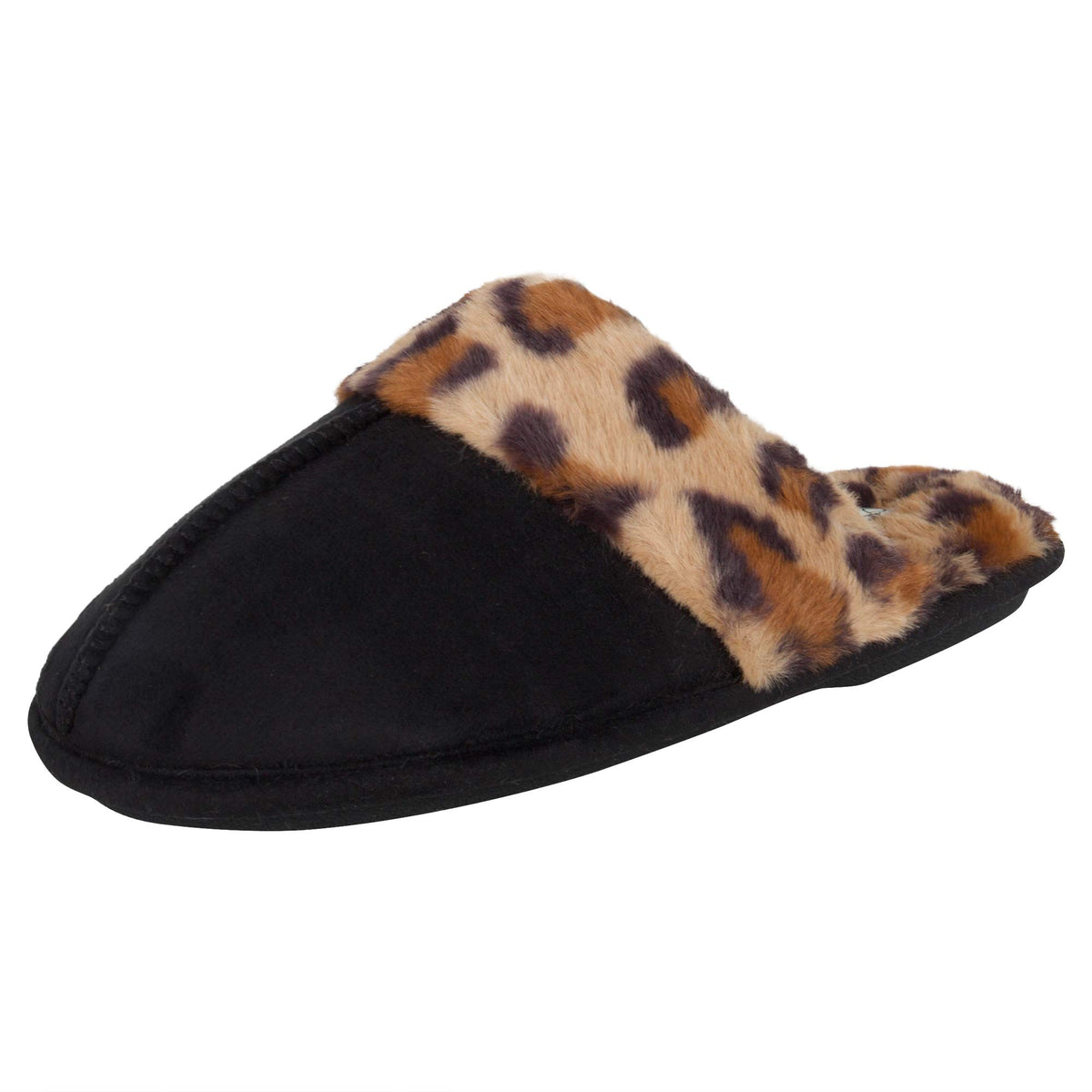 Jessica Simpson womens Comfy Faux Fur House Slipper Scuff Memory Foam Slip on Anti-skid SoleSlipper