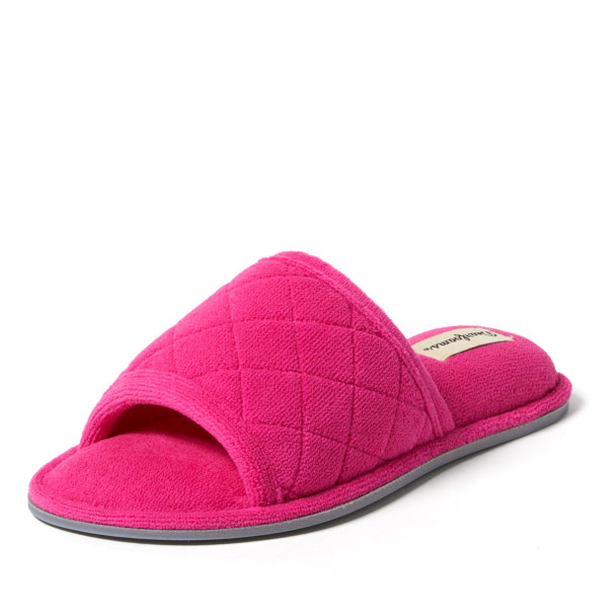 Dearfoams womens Slipper Memory Foam Summer House Shoe Beatrice Terry Slide