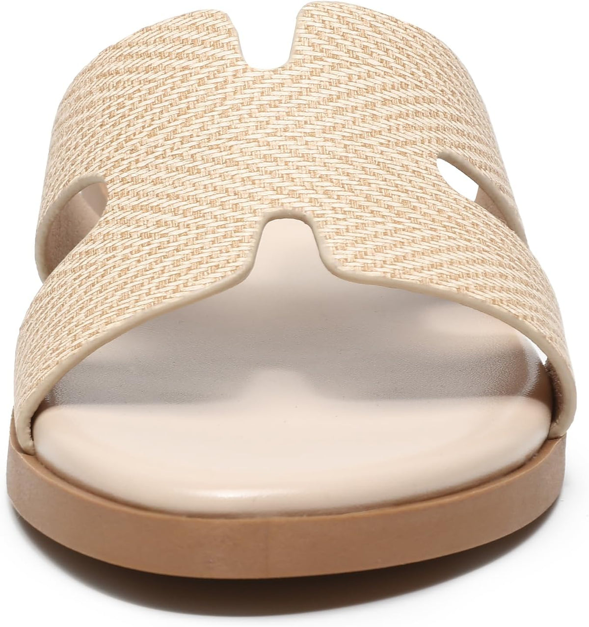 Yozuru Womens Flat Sandals Dressy Summer Slides Comfortable Leather Sandals