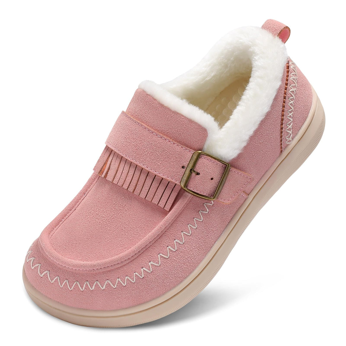 LeIsfIt Women's Moccasin Slippers Wide Toe Box Memory Foam House Shoes