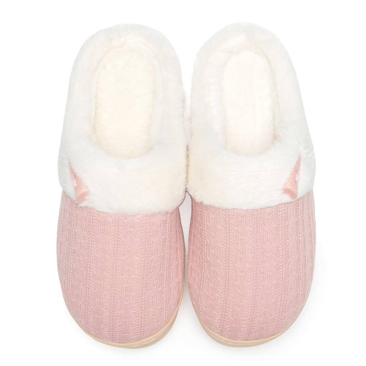 NineCiFun Women's Slip on Fuzzy Slippers Memory Foam House Slippers Outdoor Indoor Warm Plush Bedroom Shoes Scuff with Faux Fur Lining