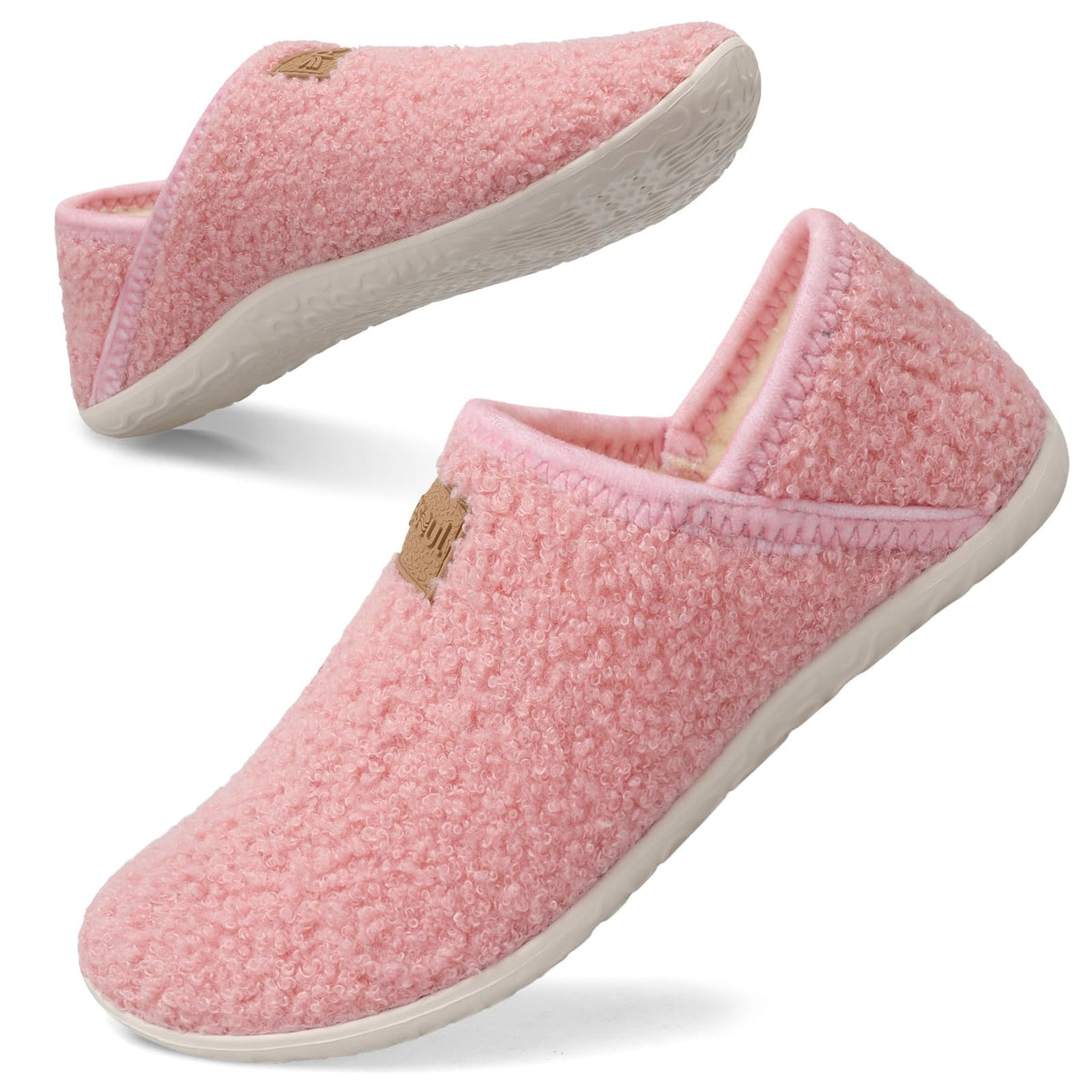 Spesoul Fuzzy House Slippers for Women Men Indoor Closed Back Lightweight Cozy Faux Furry Lining Barefoot House Shoes Slipper Socks for Bedroom Home Office Yoga Outdoor Walking Shoes