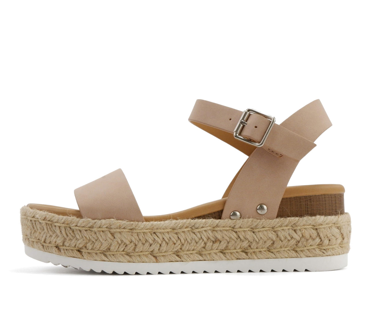 Soda CLIP ~ Women Open Toe Ankle Strap Platform Espadrille Sandal