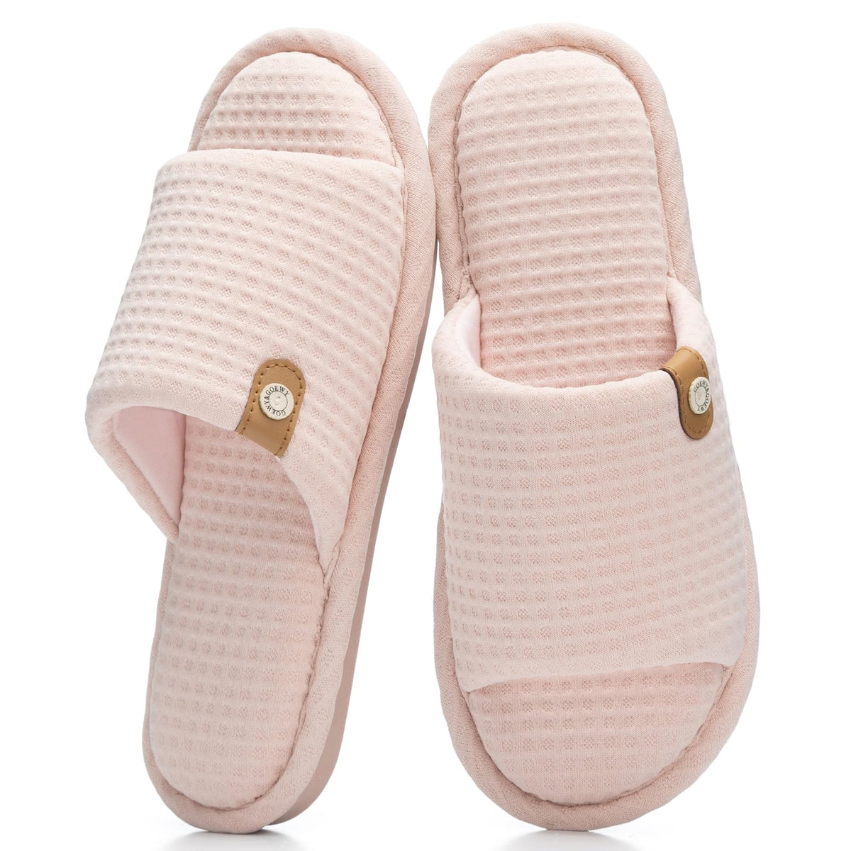 GOEWY Open Toe Slippers for Women Memory Foam House Shoes indoor outdoor