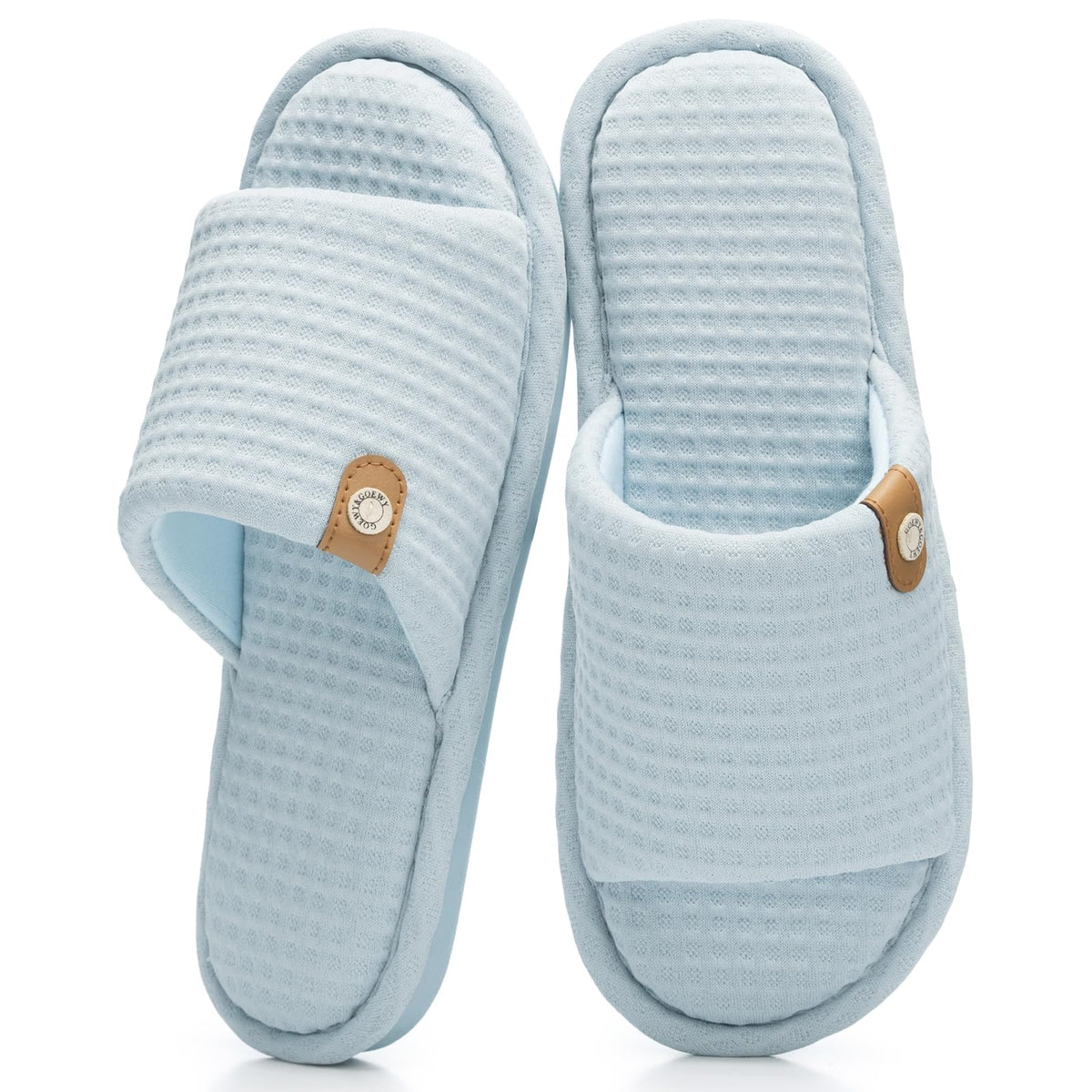 GOEWY Open Toe Slippers for Women Memory Foam House Shoes indoor outdoor