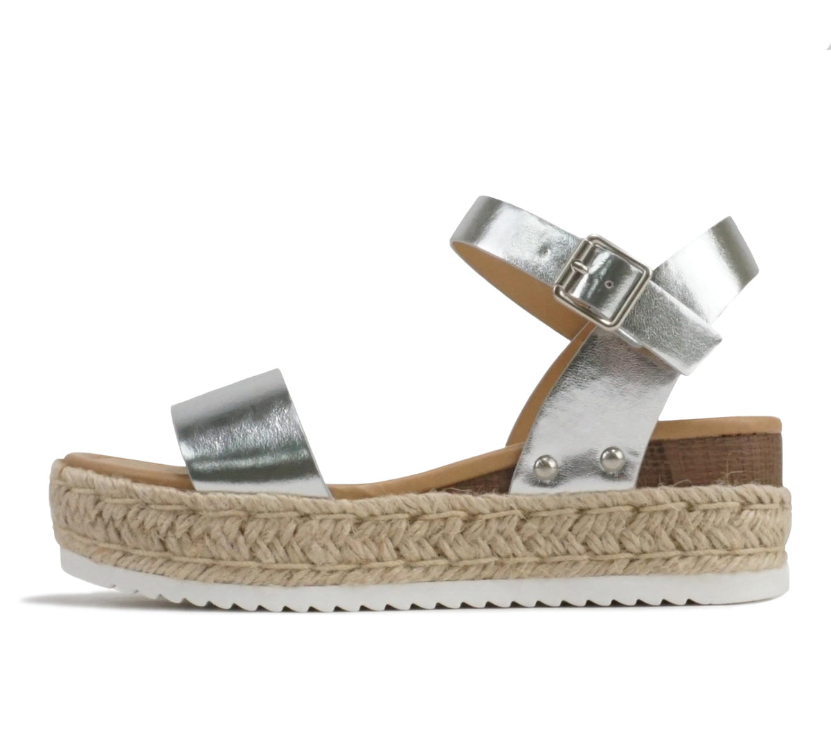 Soda CLIP ~ Women Open Toe Ankle Strap Platform Espadrille Sandal