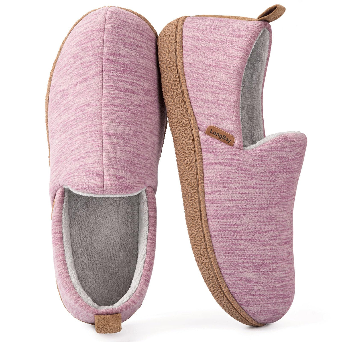 LongBay Women's Slippers Memory Foam Cozy House Shoes for Indoor Outdoor