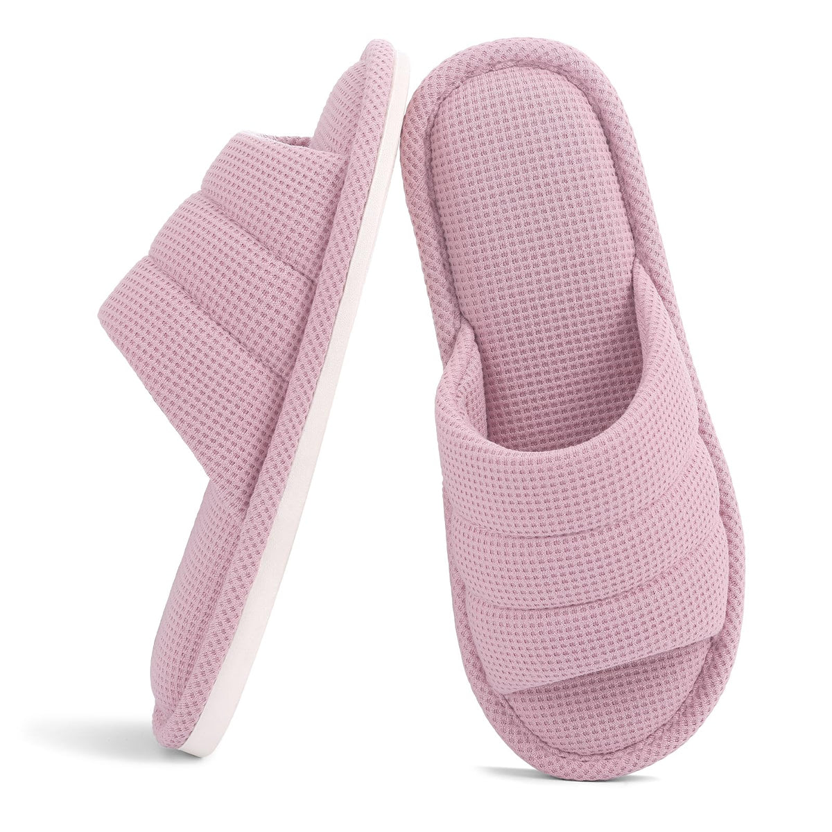 shevalues Summer House Slippers for Women Men Waffle Indoor Slippers