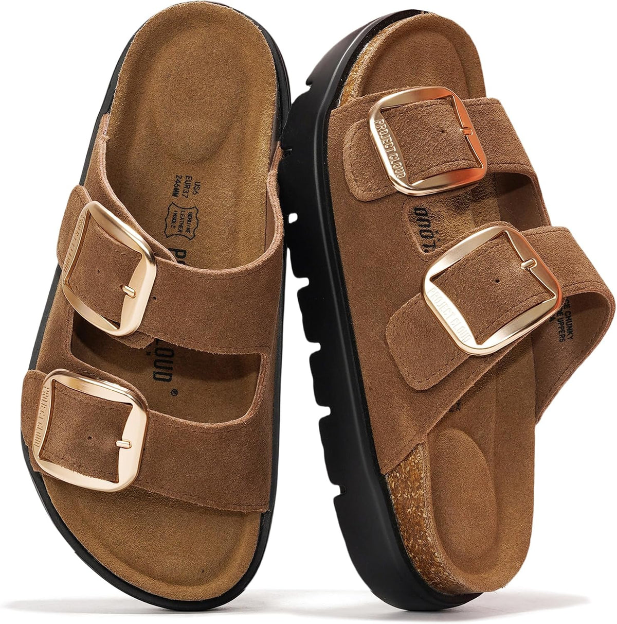 Project Cloud 100% Genuine Leather Platform Sandals Women (Greecechunky)