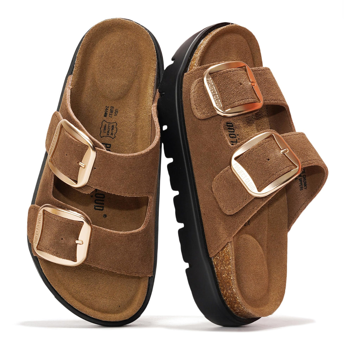 Project Cloud 100% Genuine Leather Platform Sandals Women (Greecechunky)