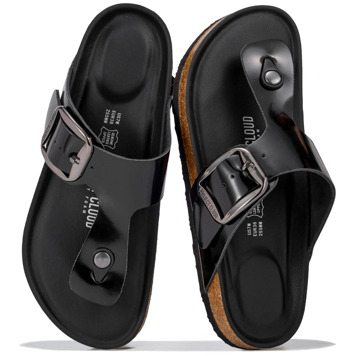 Project Cloud 100% Genuine Leather Thong Sandals & Flip Flops for Women