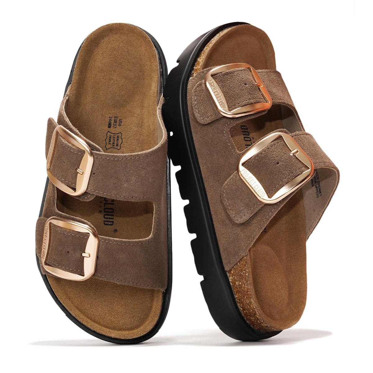 Project Cloud 100% Genuine Leather Platform Sandals Women (Greecechunky)