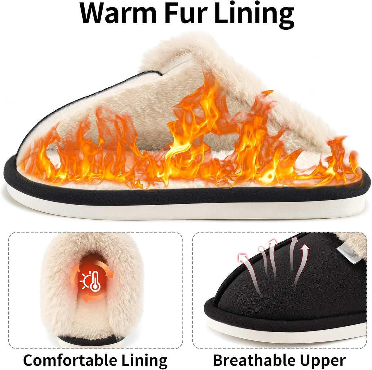 Aomigoct Womens Fuzzy House Slippers: Warm Plush & Non-Slip for Everyday Soft - The Perfect Thoughtful Gift for Mom & Grandma in Winter