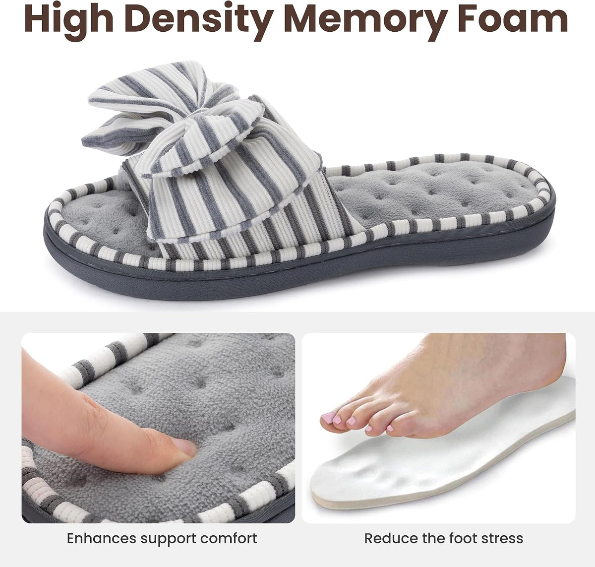 ULTRAIDEAS Women's Open Toe Indoor Outdoor Slippers