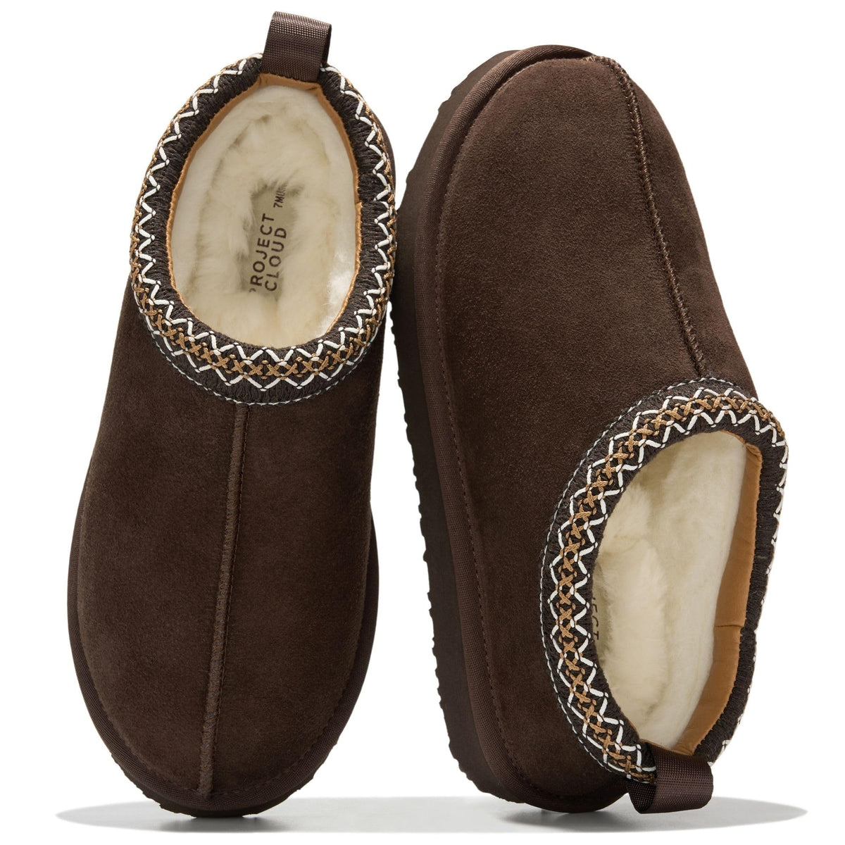 100% Genuine Leather Womens Slippers Fur-Lined Shearling Slippers for Women