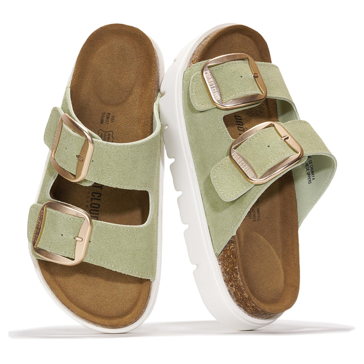 Project Cloud 100% Genuine Leather Platform Sandals Women (Greecechunky)