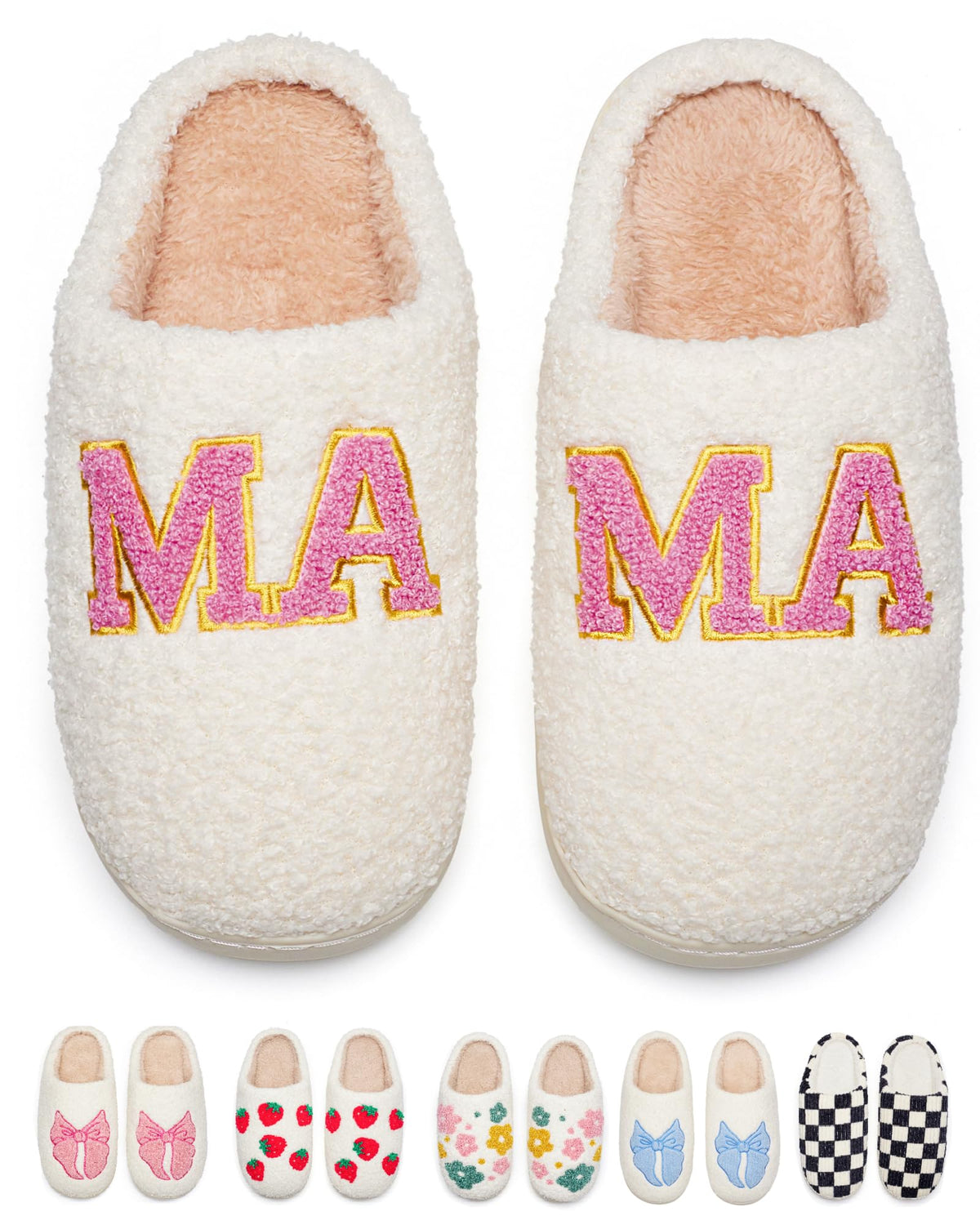 Cute House Slippers for Women Men Warm Cozy House Shoes Fuzzy Home Slippers with Memory Foam Indoor and Outdoor