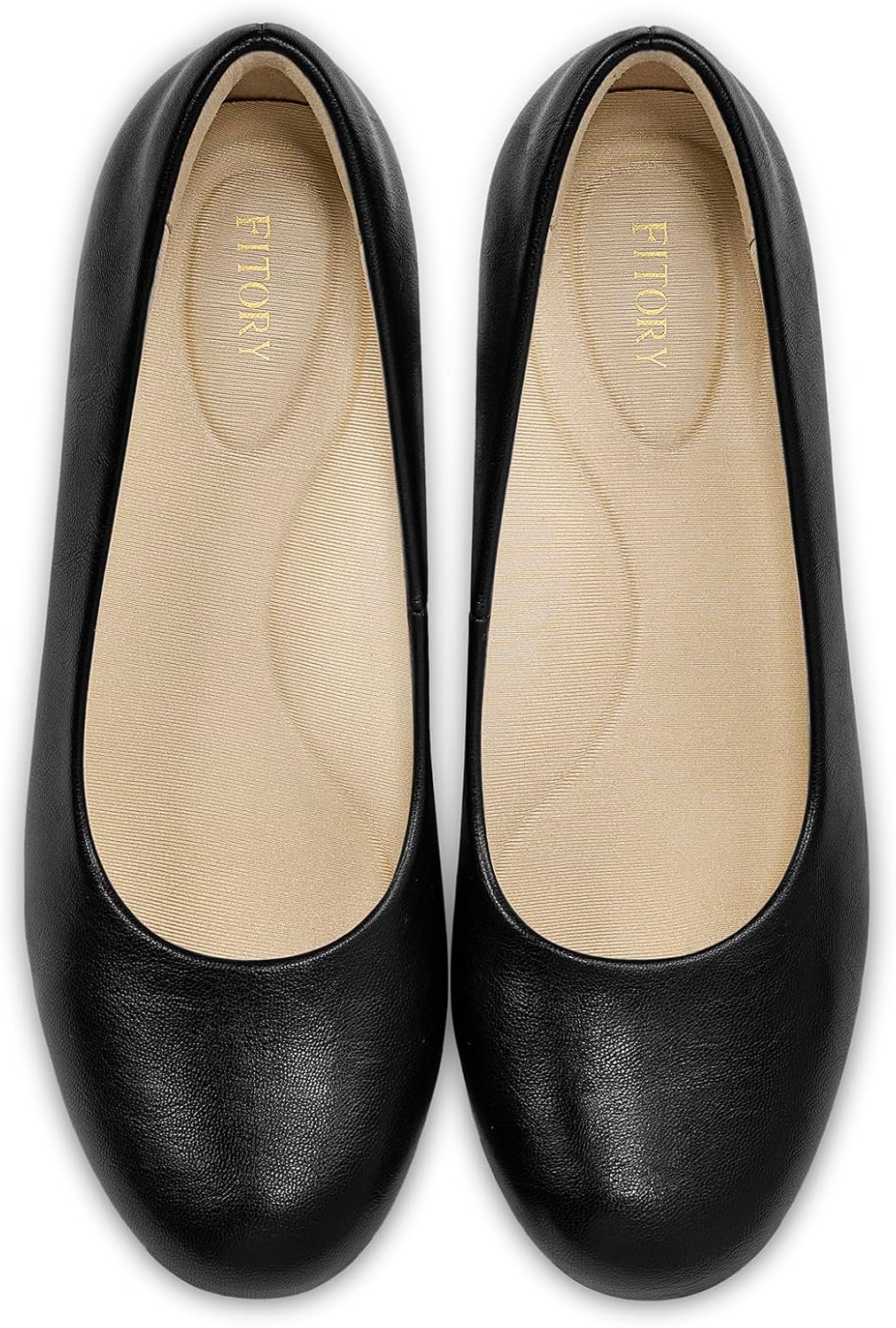FITORY Women's Kitten Heels Closed Round Toe Pumps Comfortable Dress Shoes