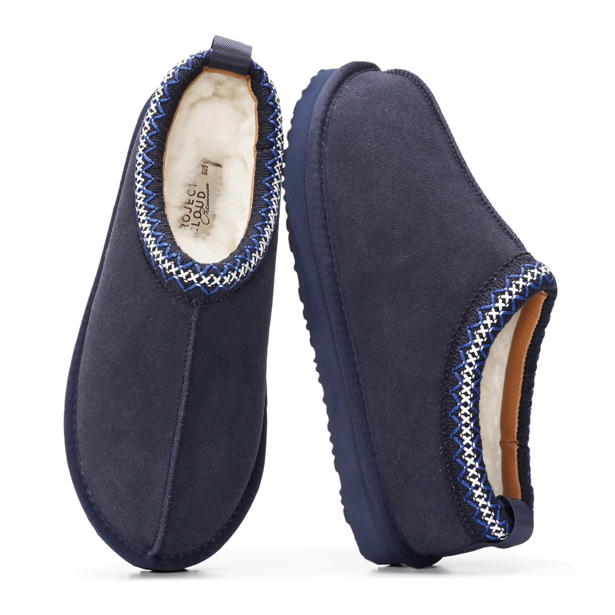 100% Genuine Leather Womens Slippers Fur-Lined Shearling Slippers for Women