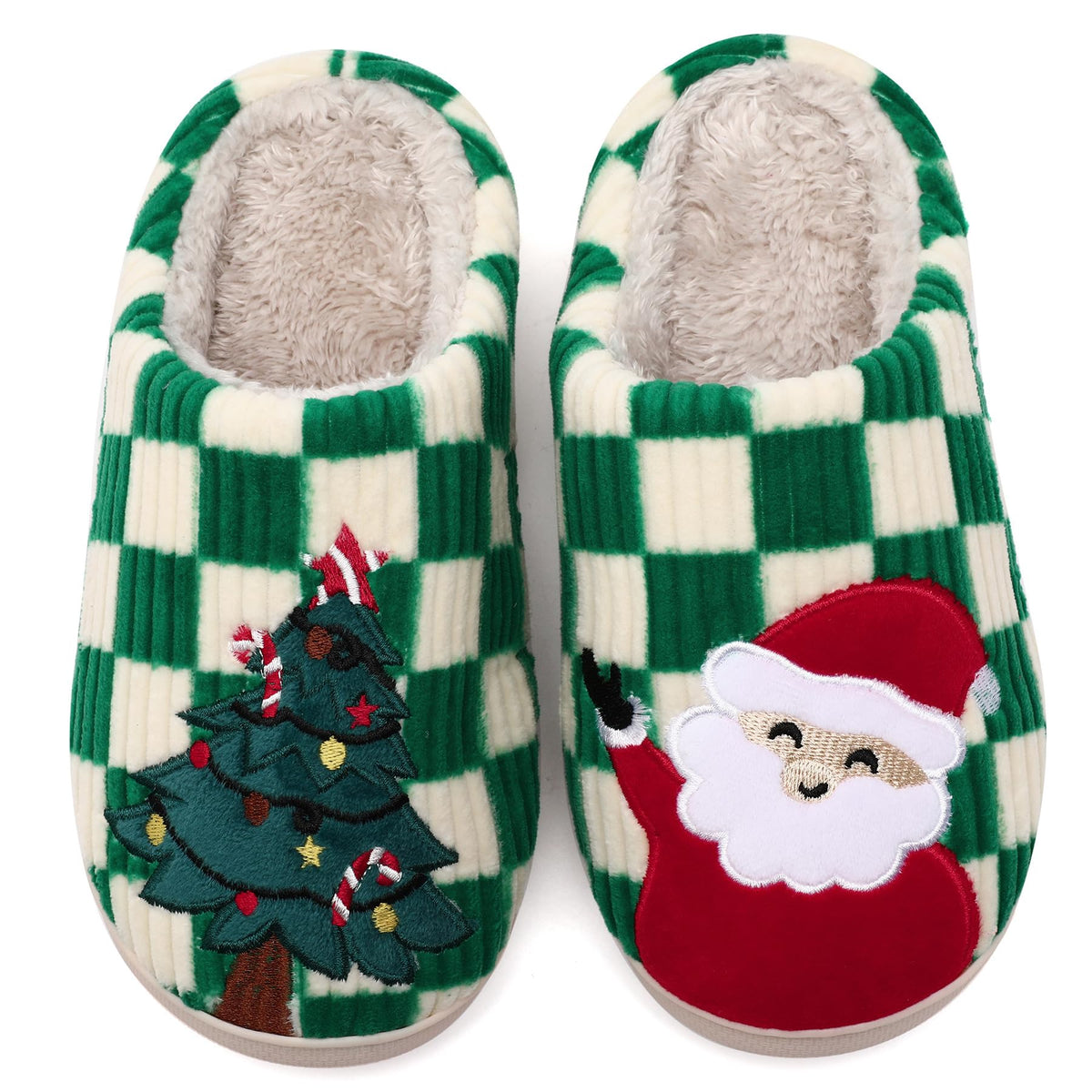 Guyarns House Slippers for Women & Men - Fuzzy, Casual Indoor/Outdoor Shoes with Memory Foam & Faux Fur Lining