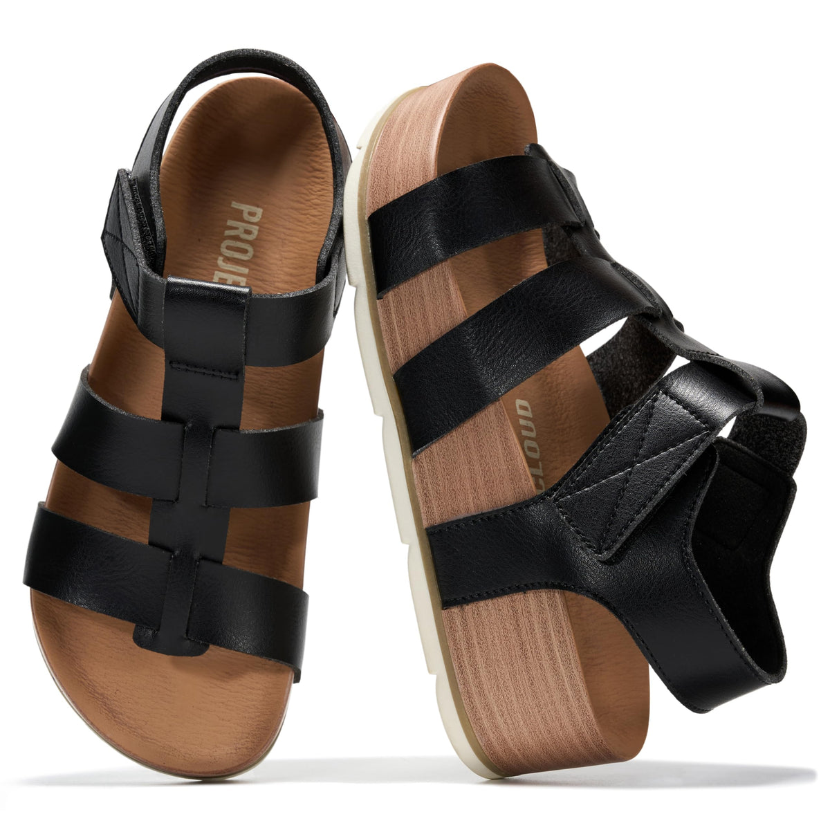 Project Cloud Platform Sandals for Women Strappy Wedges Plush Insole 2026