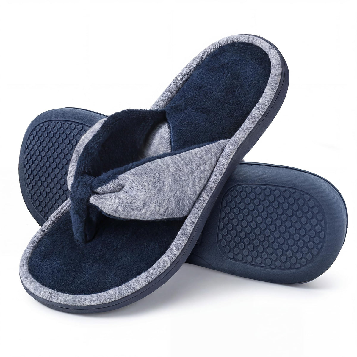Wishcotton Women's Memory Foam Spa Thong Flip Flops Cozy Slippers