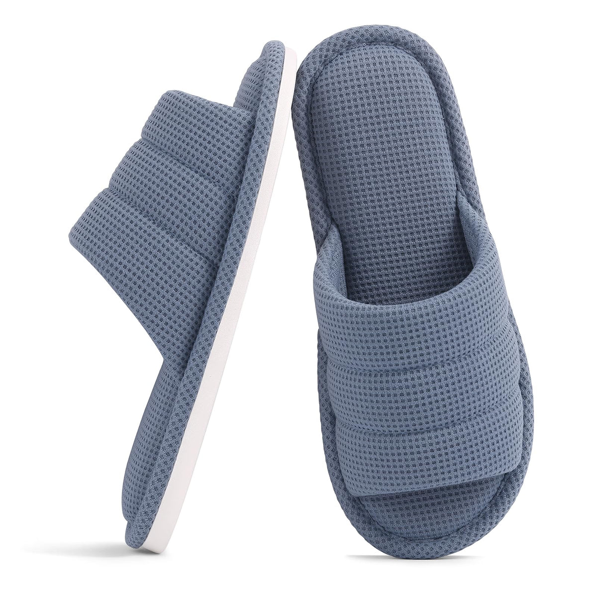 shevalues Summer House Slippers for Women Men Waffle Indoor Slippers