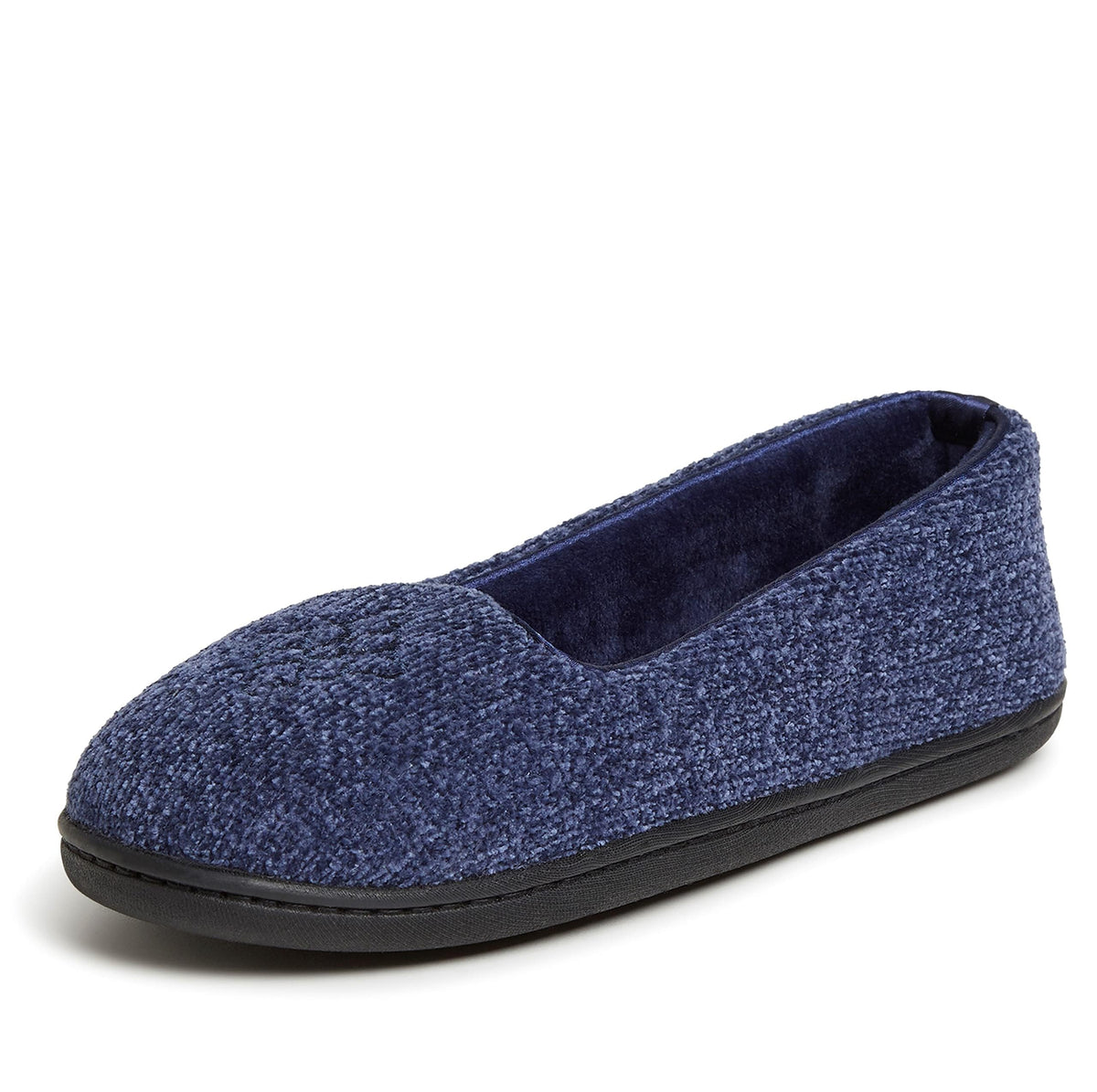 Dearfoams Women's Rebecca Soft Memory Foam Lightweight House Shoes Cozy Loafer with Warm Lining and Wide Widths Slipper