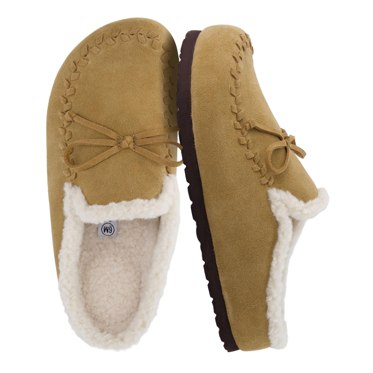 CUSHIONAIRE Creek Genuine Leather Suede Womens Slippers Casual House Shoes