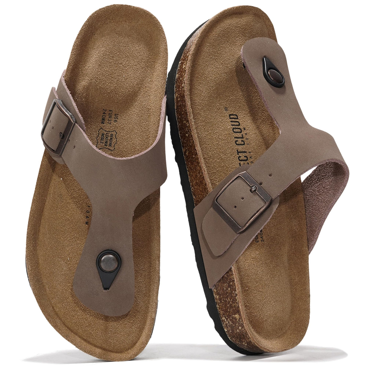 Project Cloud 100% Genuine Leather Thong Sandals & Flip Flops for Women
