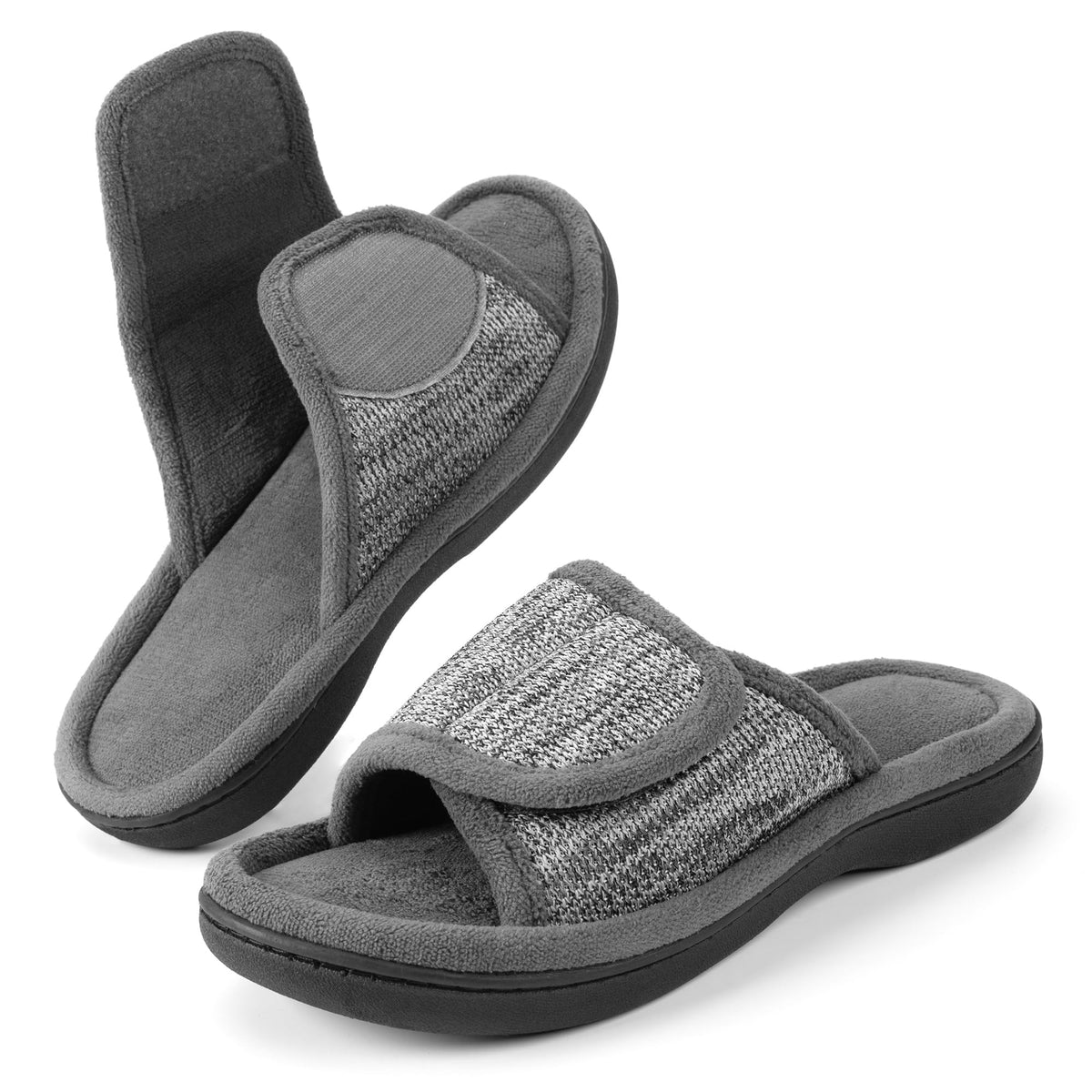 RockDove Women's Adjustable Wrap Memory Foam Slide Slipper