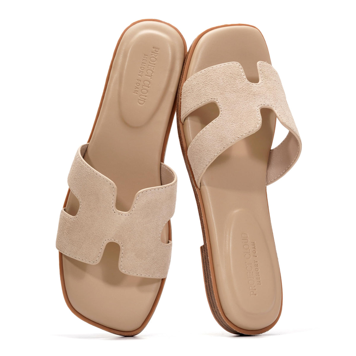 Project Cloud 100% Genuine Leather Sandals Women Flats For Women (Jannel)